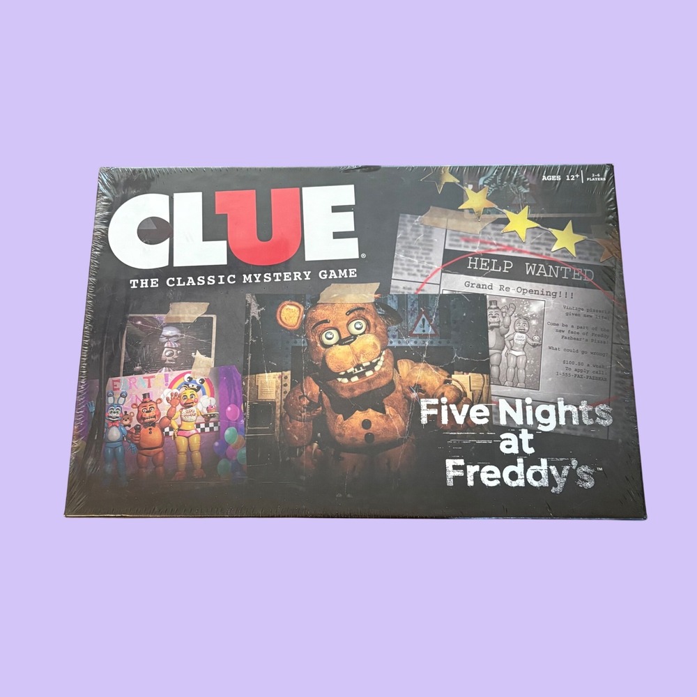 SEALED Five Nights and Freddys CLUE 2018 Classic Mystery Board Game COMPLETE